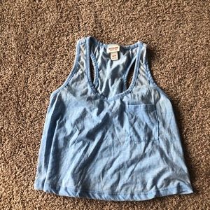 Blue Crop Top Tank